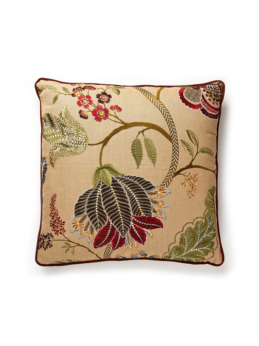 SCALAMANDRE PILLOWS   BOTANICAL / FOLIAGE 
FLORAL 
JACOBEAN / TREE OF LIFE SQUARE    - SC 0004PALAPILL