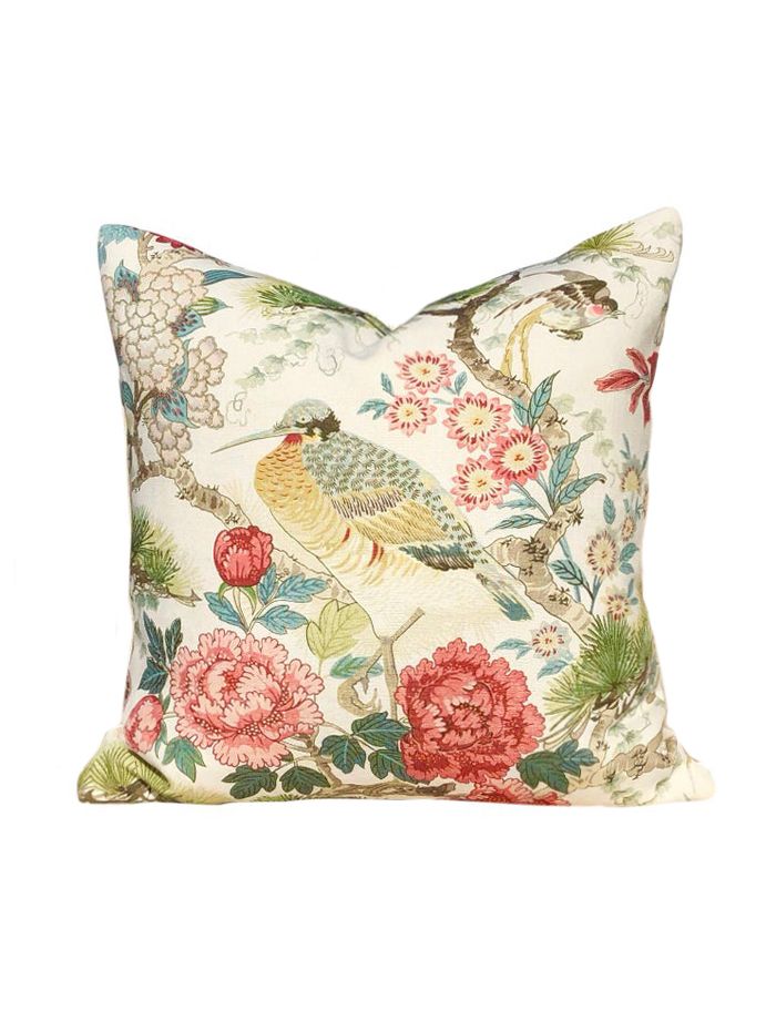 SCALAMANDRE PILLOWS   BIRD / ANIMAL 
BOTANICAL / FOLIAGE 
CHINOISERIE SQUARE    - SC 0003SHENPILL