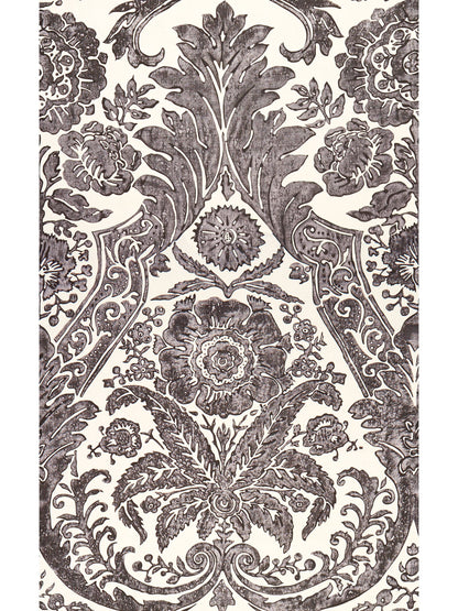 SCALAMANDRE  LUCIANA DAMASK PRINT DAMASK GRAPHITE   - SC 0004WP88354 NEW SKU # SCWP883540004
