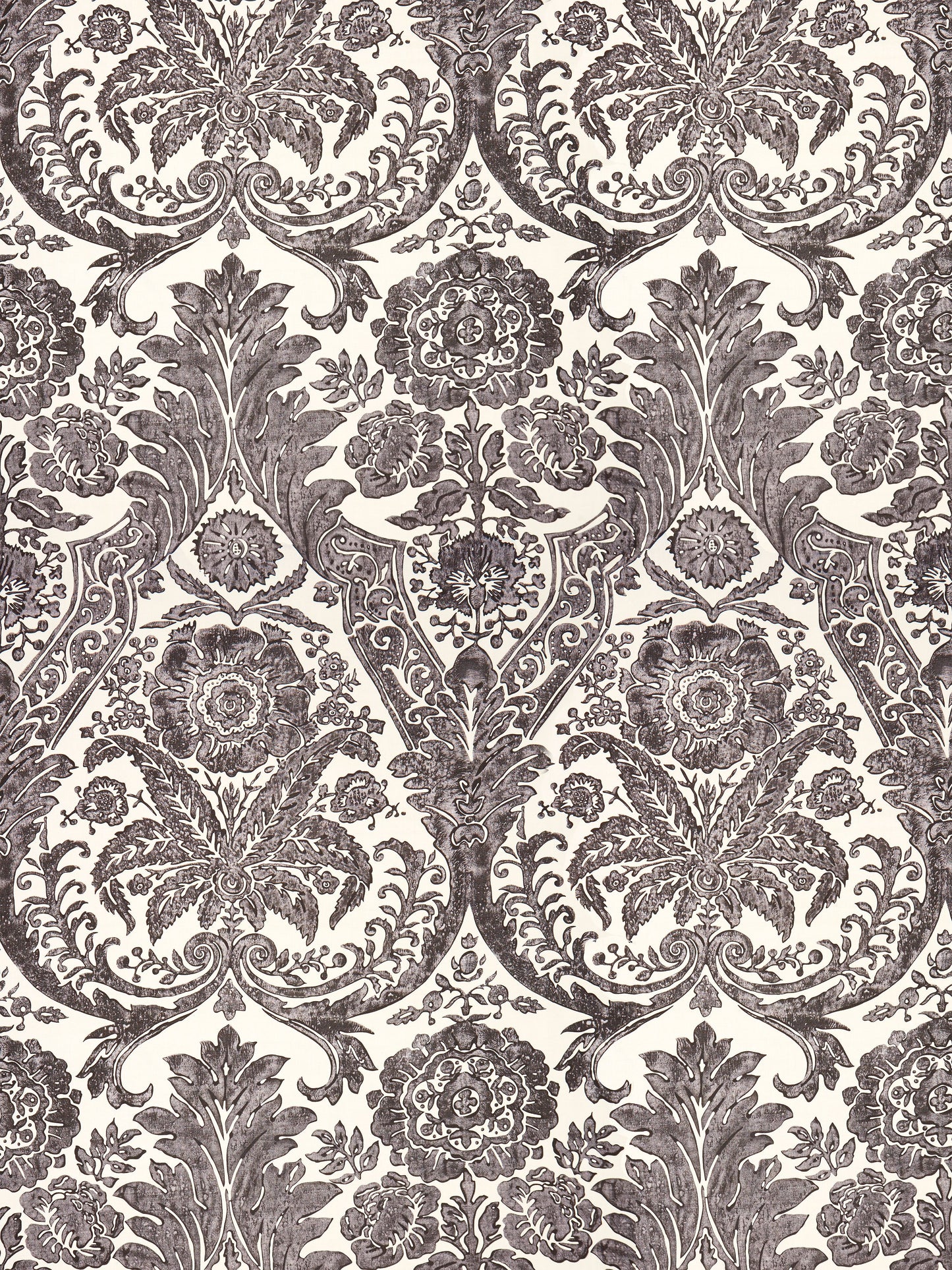 SCALAMANDRE  LUCIANA DAMASK PRINT DAMASK GRAPHITE   - SC 0004WP88354 NEW SKU # SCWP883540004
