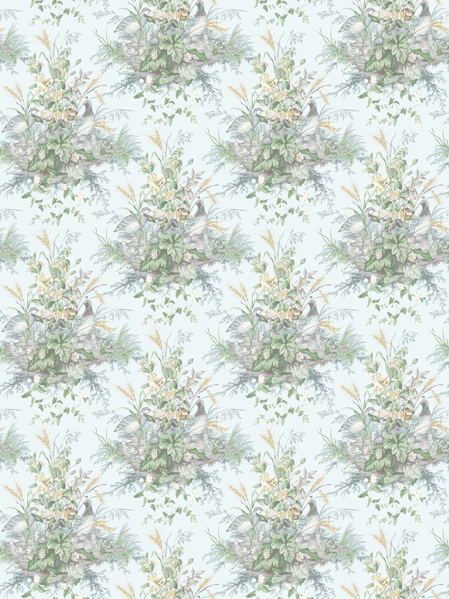 SCALAMANDRE  EDWIN'S COVEY BIRD , ANIMAL 
BOTANICAL , FOLIAGE 
HISTORIC 
SCENIC WOODLAWN   - SC 0004WP88434 NEW SKU # SCWP884340004