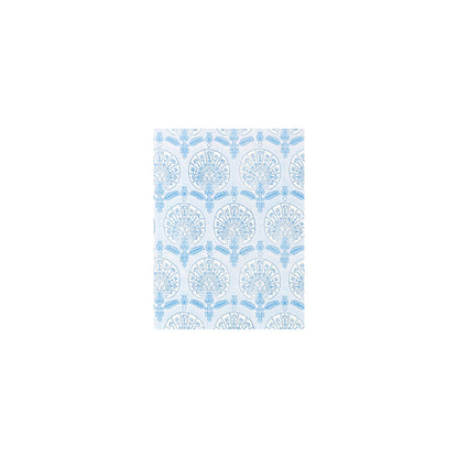 SCALAMANDRE  KARANFIL BLOCK PRINT WALLPAPER BOTANICAL , FOLIAGE 
MEDALLION 
SMALL SCALE SKY   - SC 0004WP88560 NEW SKU # SCWP885600004