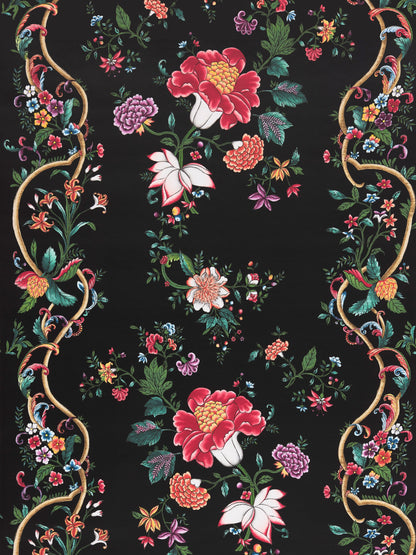 SCALAMANDRE  CAMELLIA TRELLIS WALLCOVERING FLORAL 
FRETWORK , LATTICE ONYX RUBY   - SC 0004WP88566 NEW SKU # SCWP885660004