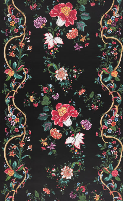 SCALAMANDRE  CAMELLIA TRELLIS WALLCOVERING FLORAL 
FRETWORK , LATTICE ONYX RUBY   - SC 0004WP88566 NEW SKU # SCWP885660004