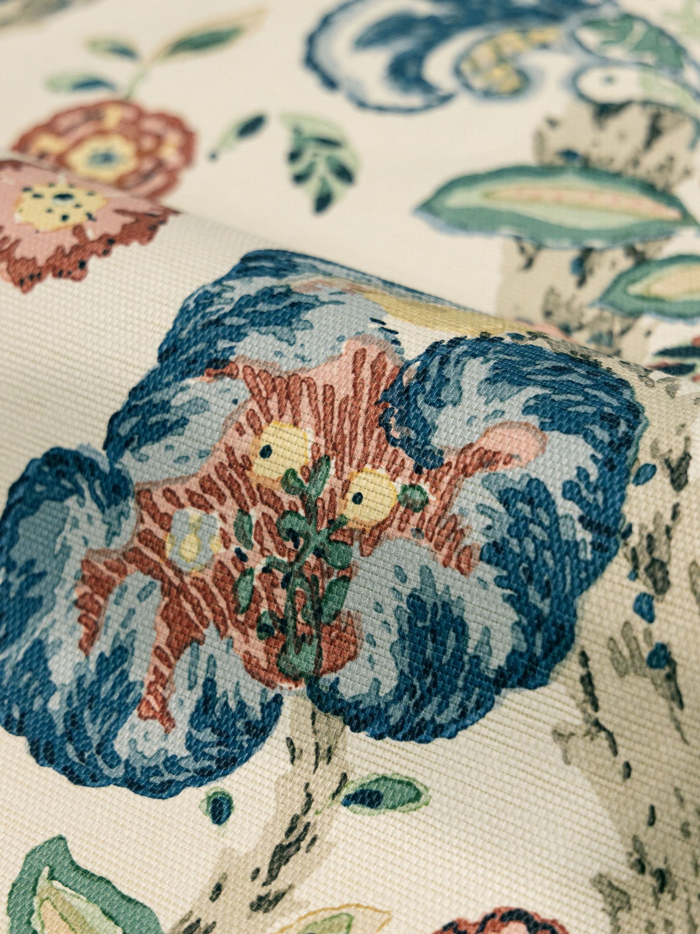 SCALAMANDRE  CUMBRIA WALLCOVERING JACOBEAN , TREE OF LIFE MULTI ON CREAM   - SC 0004WP88589 NEW SKU # SCWP885890004