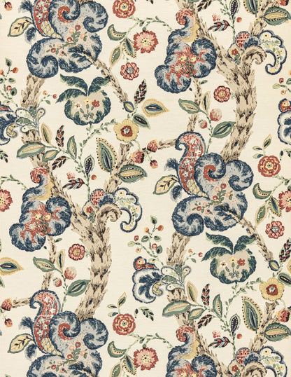 SCALAMANDRE  CUMBRIA WALLCOVERING JACOBEAN , TREE OF LIFE MULTI ON CREAM   - SC 0004WP88589 NEW SKU # SCWP885890004