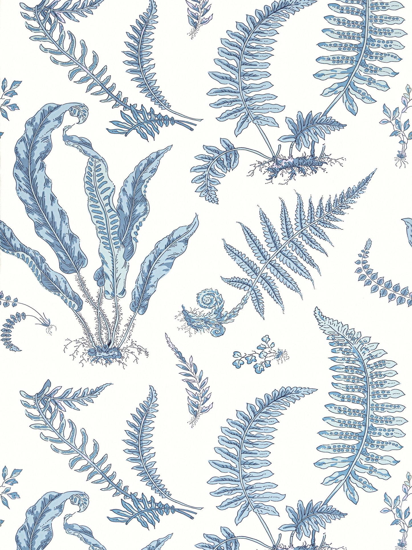 SCALAMANDRE  ELSIE DE WOLFE WALLCOVERING BOTANICAL , FOLIAGE ULTRAMARINE   - SC 0004WP88592D NEW SKU # SCWP88592D0004