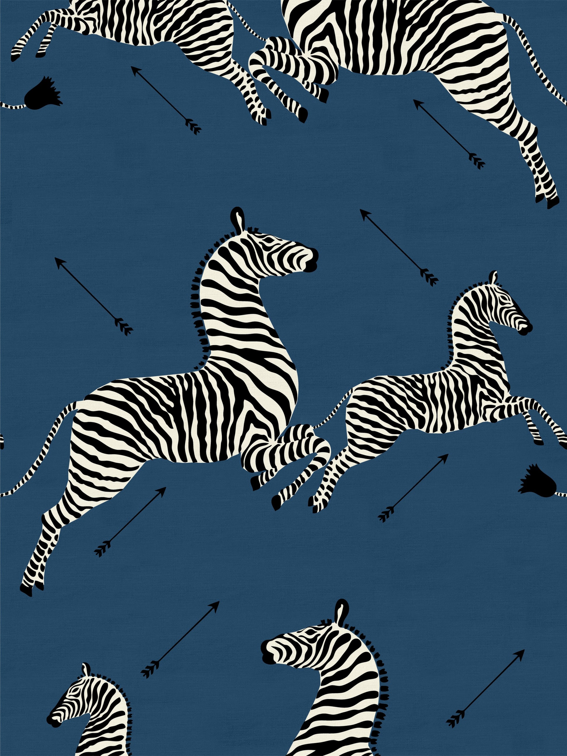 SCALAMANDRE  ZEBRAS - FABRIC FABRIC DENIM   - SC 000516496M