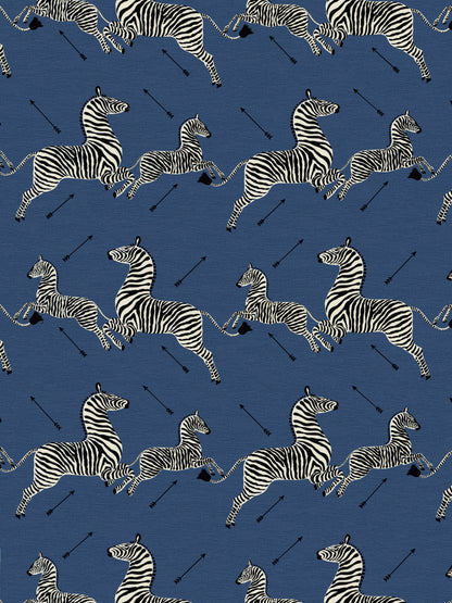 SCALAMANDRE  ZEBRAS - FABRIC FABRIC DENIM   - SC 000516496M NEW SKU # SC16496M0005
