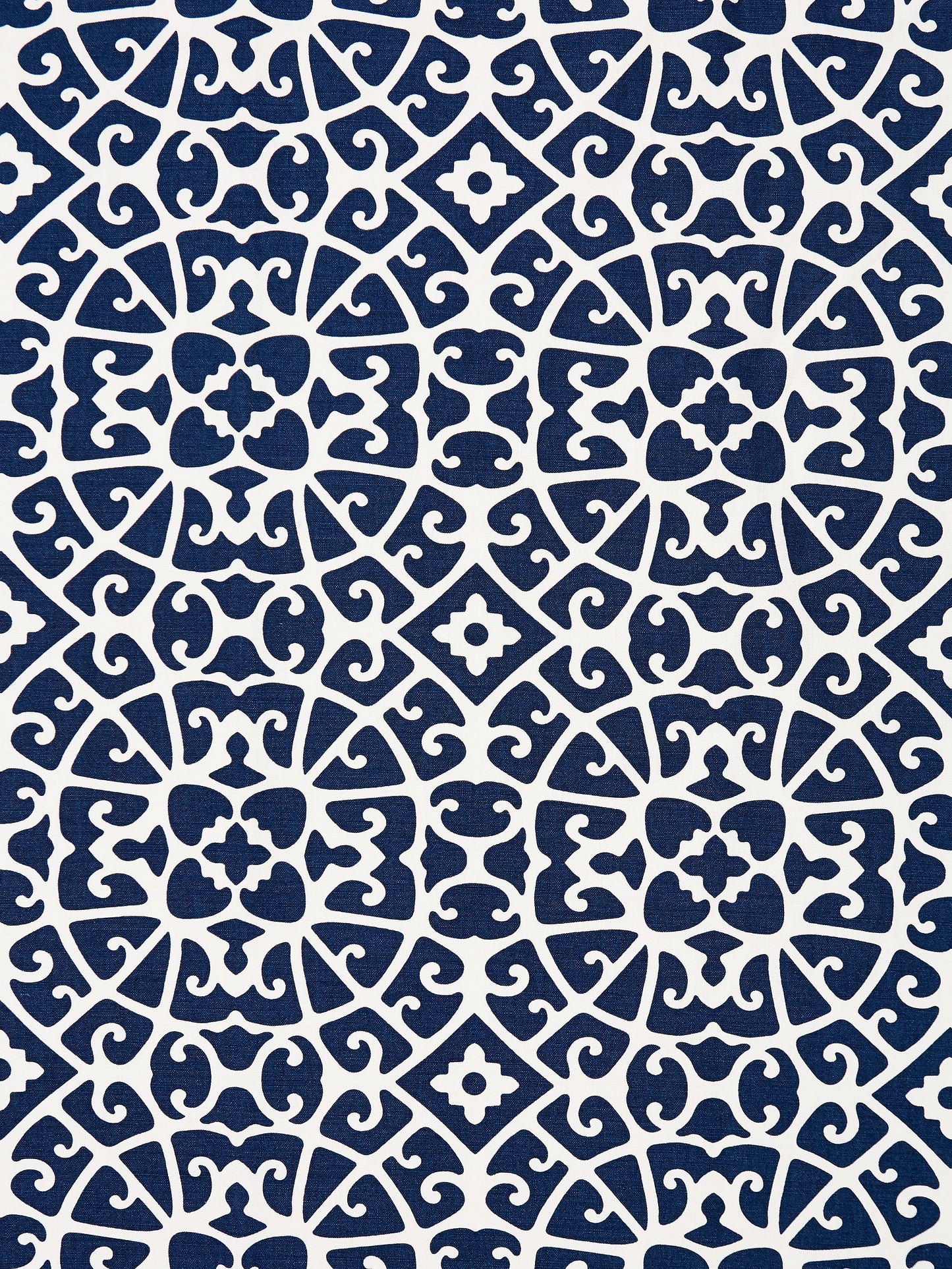 SCALAMANDRE  ANSHUN LATTICE FABRIC INDIGO   - SC 000516559