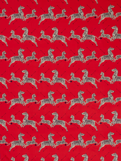 SCALAMANDRE  ZEBRAS PETITE FABRIC MASAI RED   - SC 000516641 NEW SKU # SC166410005