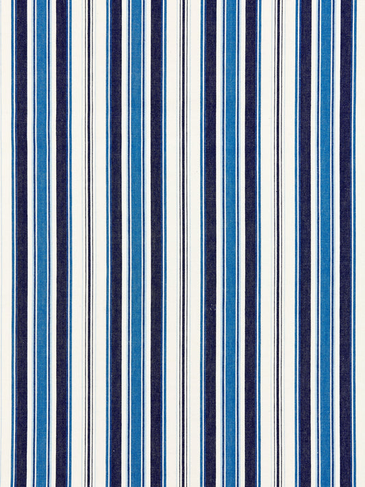 SCALAMANDRE  ANDOVER COTTON STRIPE FABRIC INDIGO   - SC 000527113