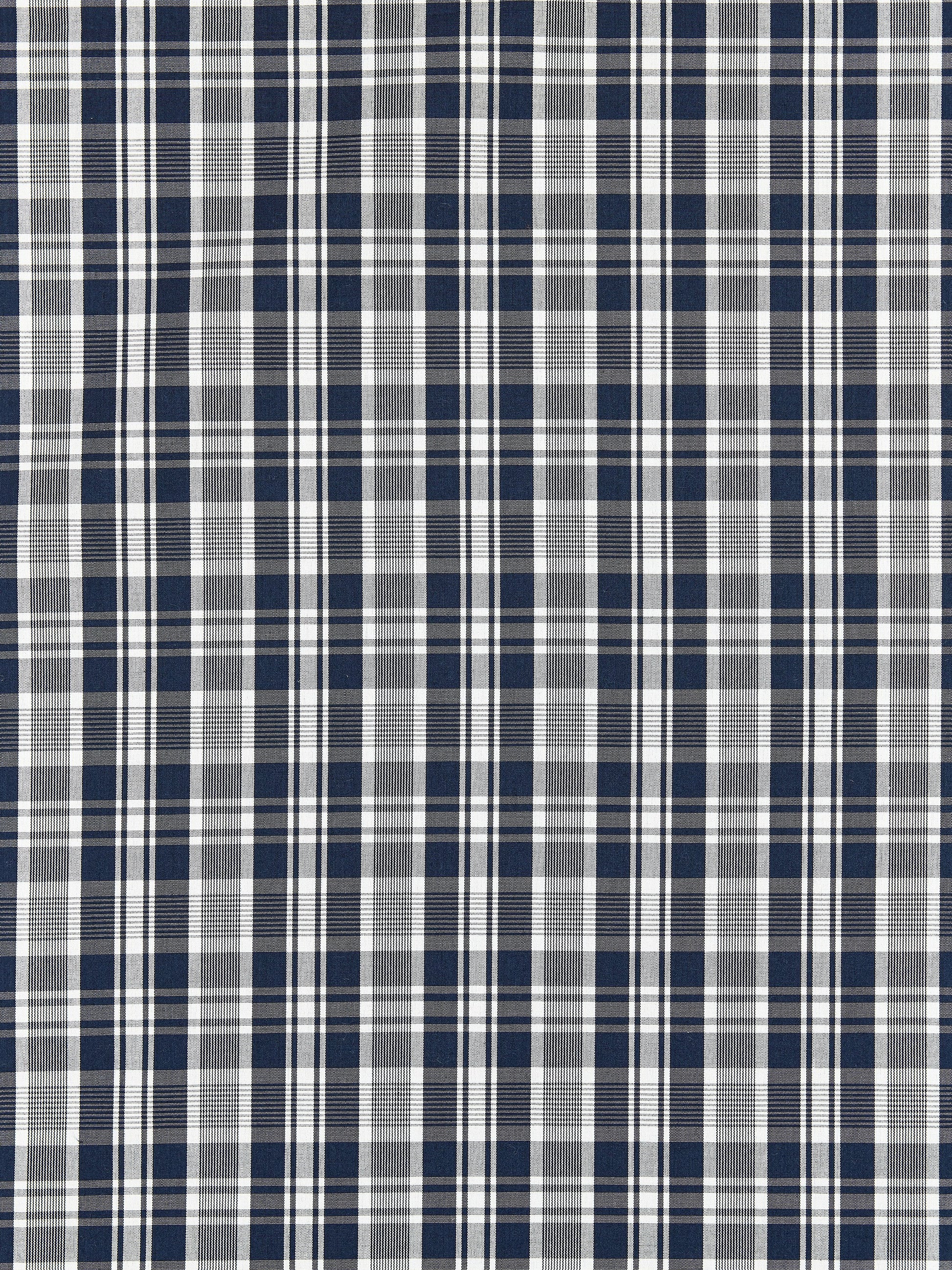 SCALAMANDRE  PRESTON COTTON PLAID FABRIC NAVY   - SC 000527122