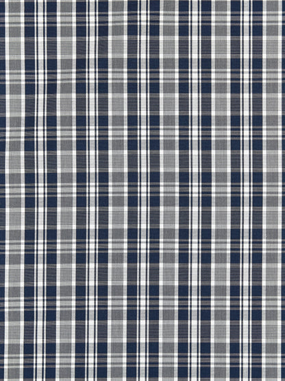 SCALAMANDRE  PRESTON COTTON PLAID FABRIC NAVY   - SC 000527122 NEW SKU # SC271220005
