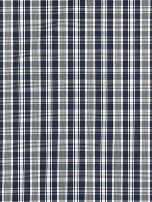 SCALAMANDRE  PRESTON COTTON PLAID FABRIC NAVY   - SC 000527122