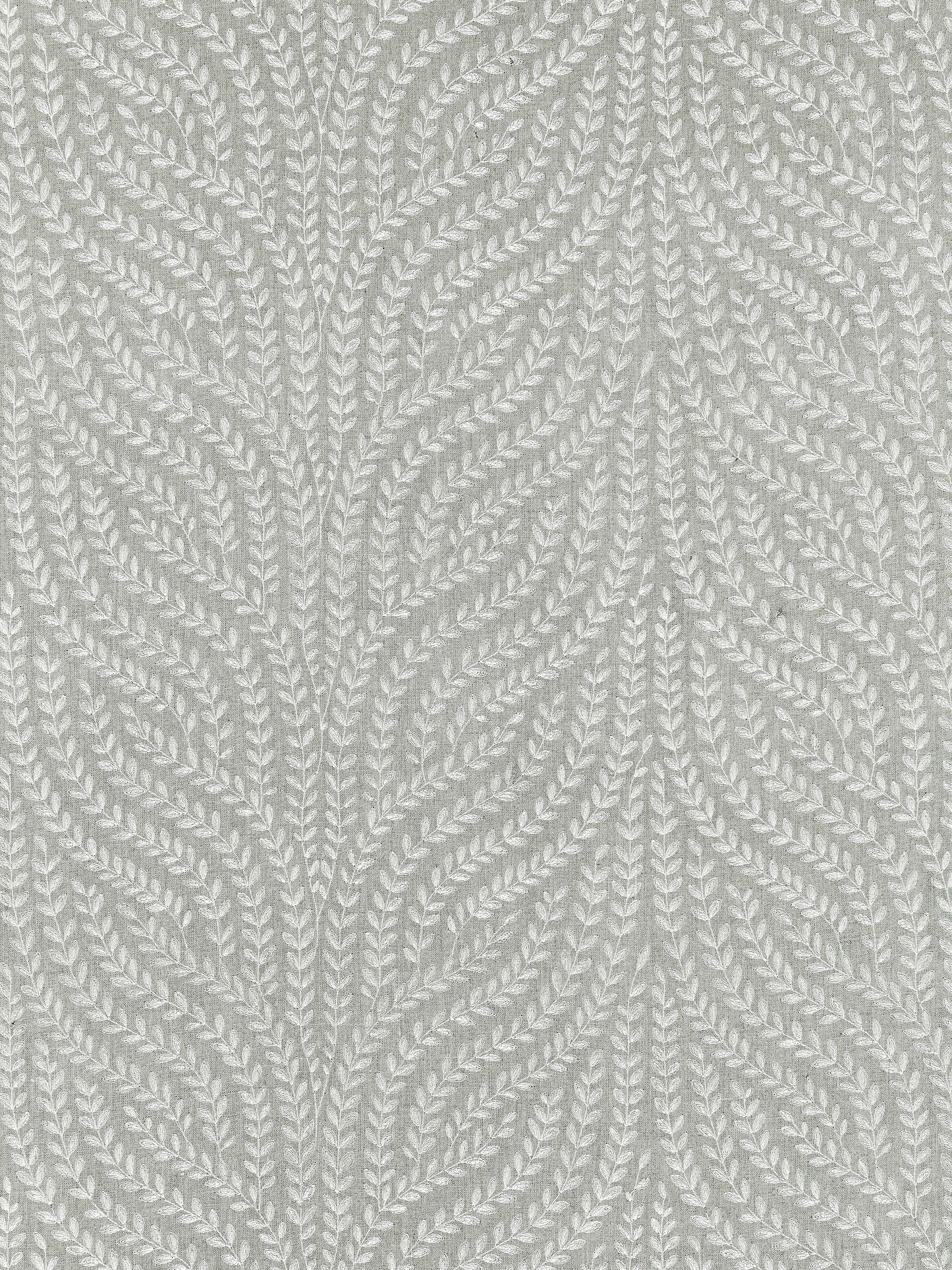 SCALAMANDRE  WILLOW VINE EMBROIDERY FABRIC FRENCH GREY   - SC 000527125