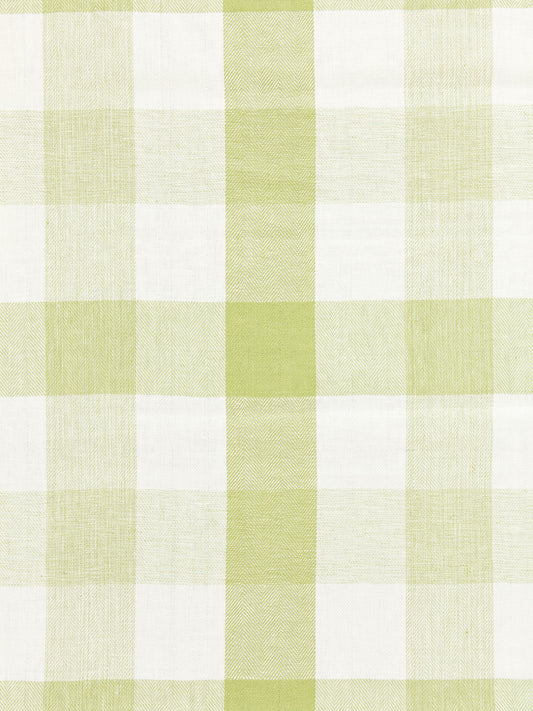 SCALAMANDRE  WESTPORT LINEN PLAID FABRIC GREEN TEA   - SC 000527135