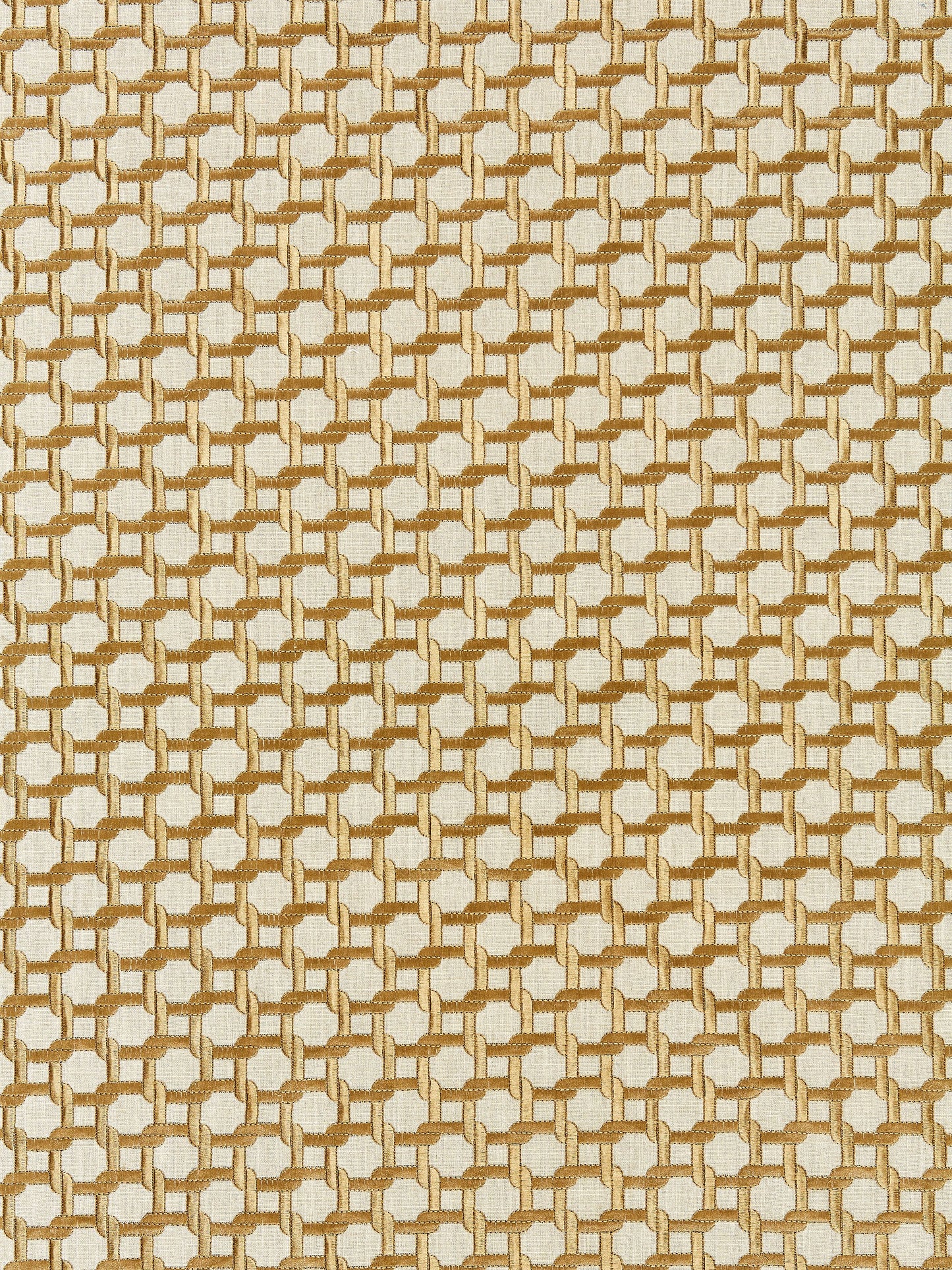 SCALAMANDRE  LINK EMBROIDERY FABRIC BRONZE   - SC 000527140