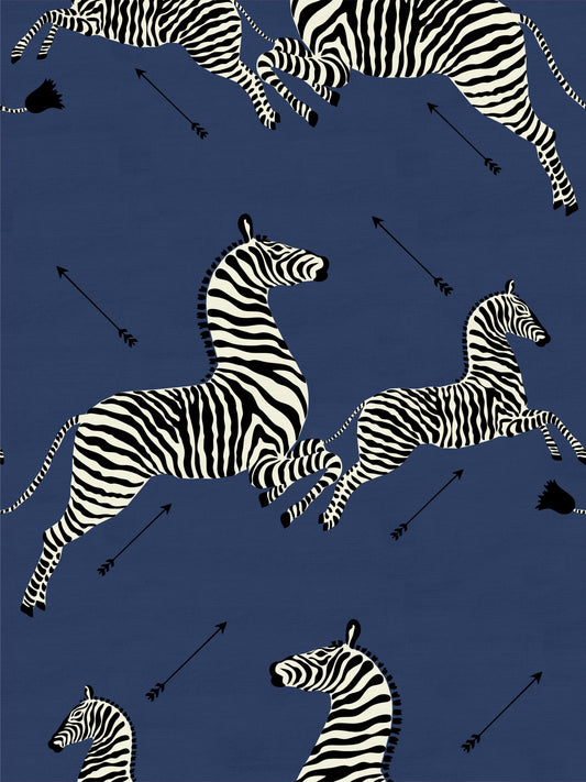 SCALAMANDRE  ZEBRAS - OUTDOOR FABRIC DENIM   - SC 000536378