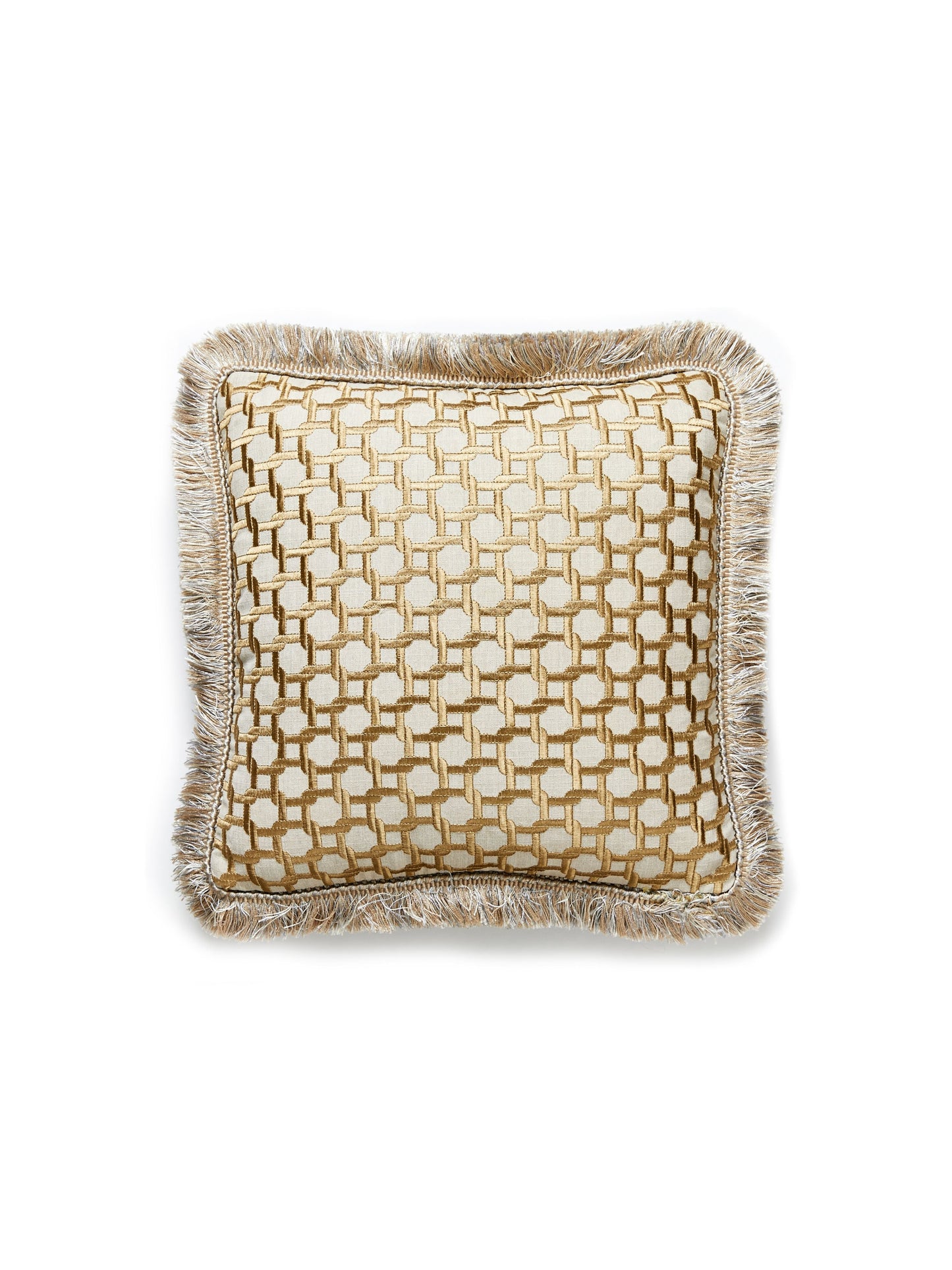 SCALAMANDRE PILLOWS   GEOMETRIC SQUARE    - SC 0005LINKPILL NEW SKU # SCLINKPILL0005