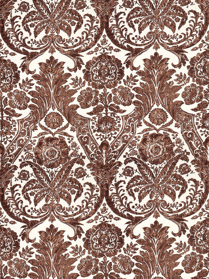 SCALAMANDRE  LUCIANA DAMASK PRINT DAMASK ESPRESSO   - SC 0005WP88354 NEW SKU # SCWP883540005