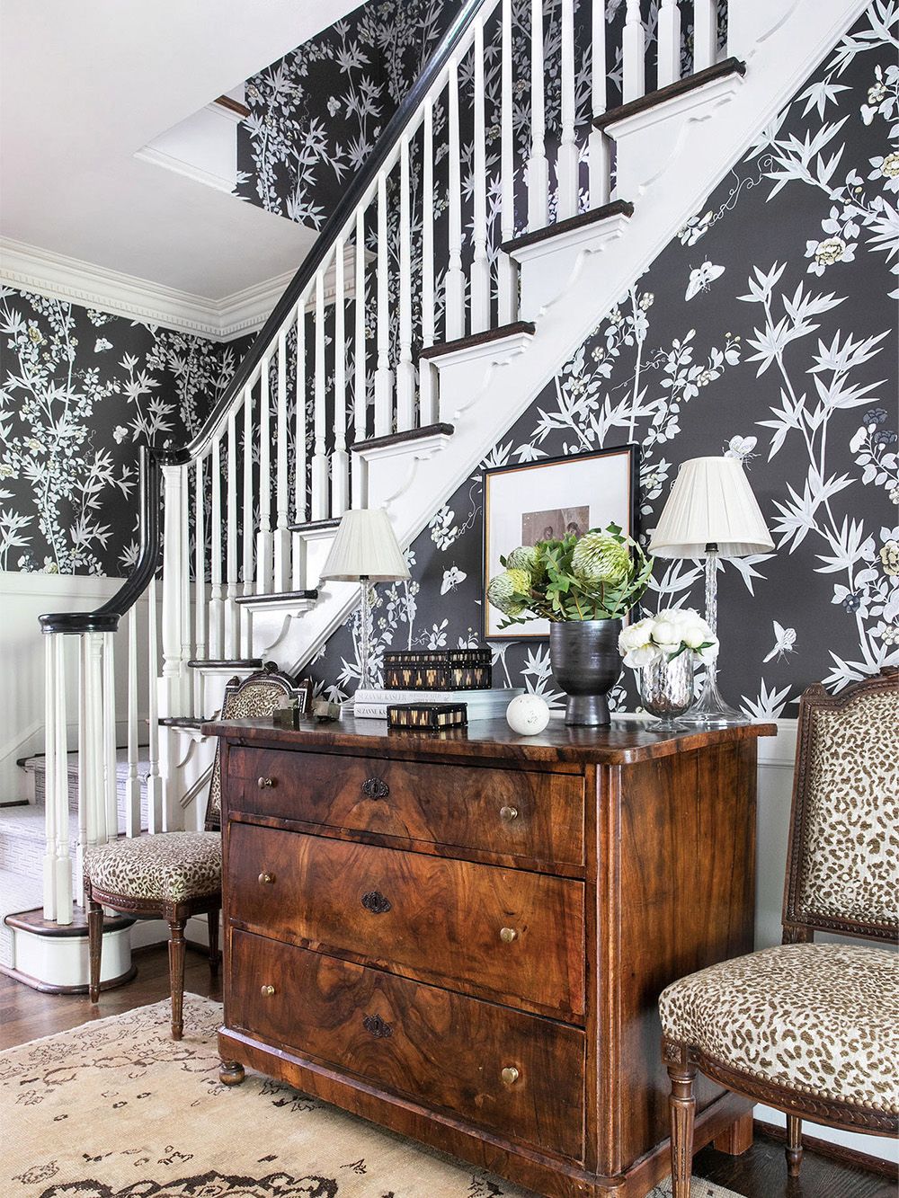 SCALAMANDRE  JARDIN DE CHINE BIRD , ANIMAL 
BOTANICAL , FOLIAGE 
CHINOISERIE 
FLORAL ESPRESSO   - SC 0005WP88375 NEW SKU # SCWP883750005