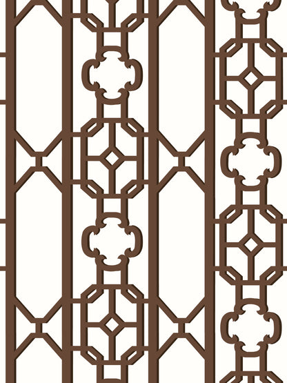 SCALAMANDRE  JOANNA FRET FRETWORK , LATTICE AFFOGATO   - SC 0005WP88582D NEW SKU # SCWP88582D0005