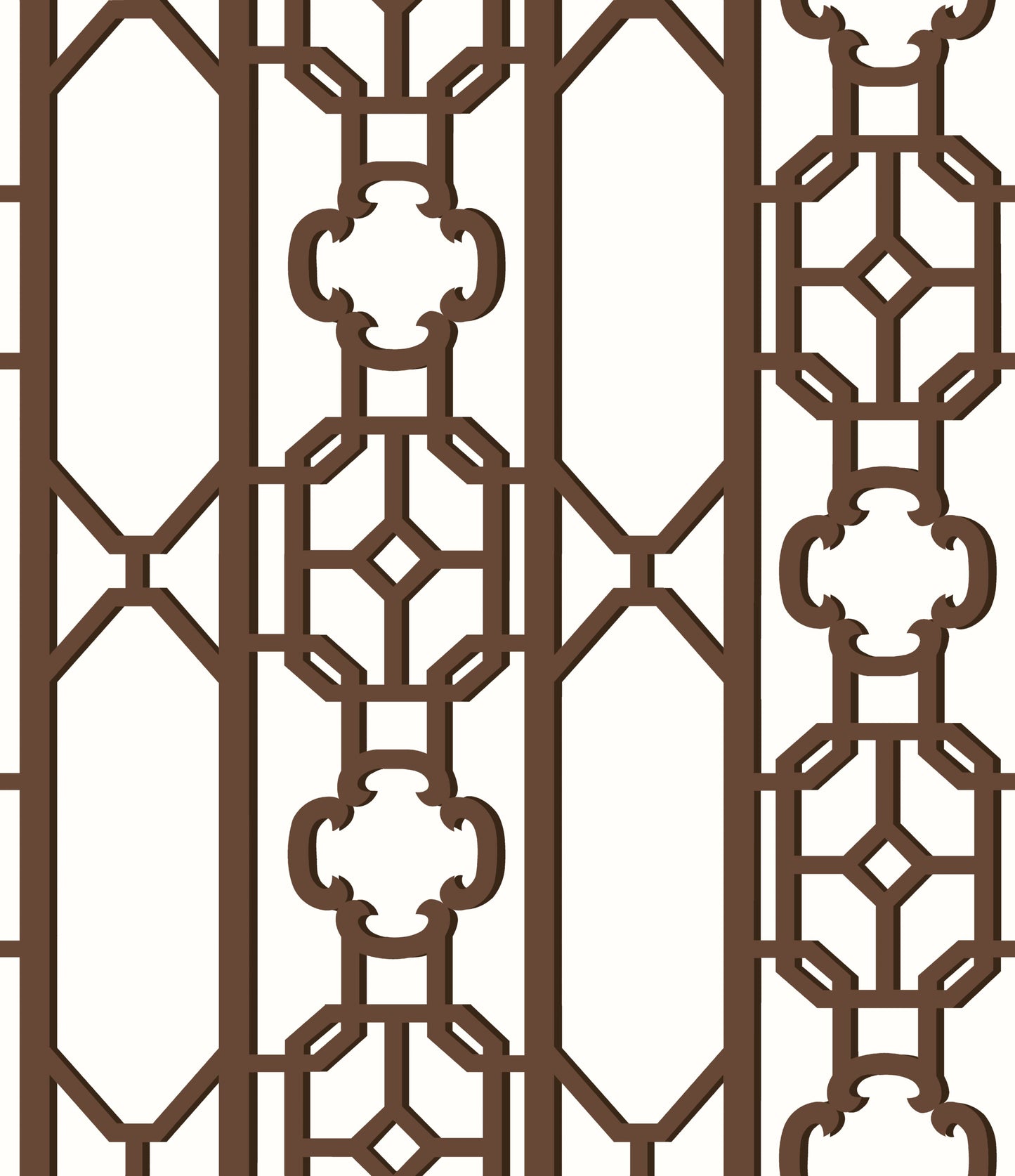 SCALAMANDRE  JOANNA FRET FRETWORK , LATTICE AFFOGATO   - SC 0005WP88582D NEW SKU # SCWP88582D0005