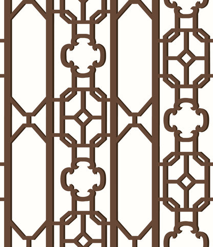 SCALAMANDRE  JOANNA FRET FRETWORK , LATTICE AFFOGATO   - SC 0005WP88582D NEW SKU # SCWP88582D0005