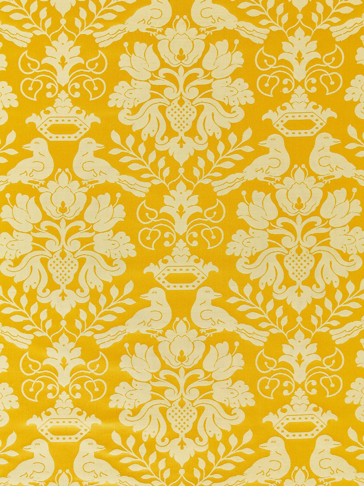 SCALAMANDRE  LOVE BIRD FABRIC GOLD   - SC 00061098MM