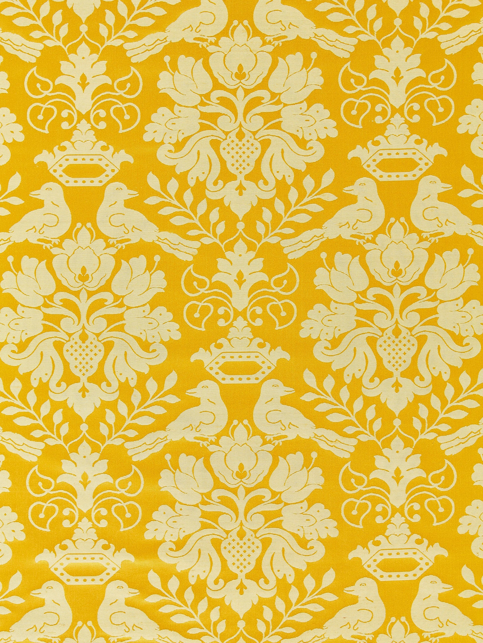 SCALAMANDRE  LOVE BIRD FABRIC GOLD   - SC 00061098MM