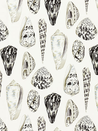 SCALAMANDRE  COQUINA LINEN PRINT FABRIC GRAPHITE   - SC 000616397 NEW SKU # SC163970006