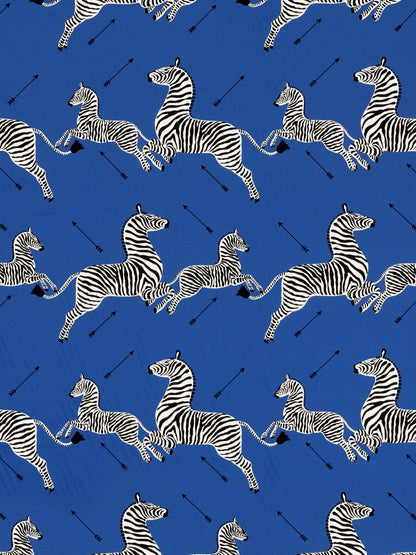 SCALAMANDRE  ZEBRAS PETITE FABRIC DENIM   - SC 000616641 NEW SKU # SC166410006