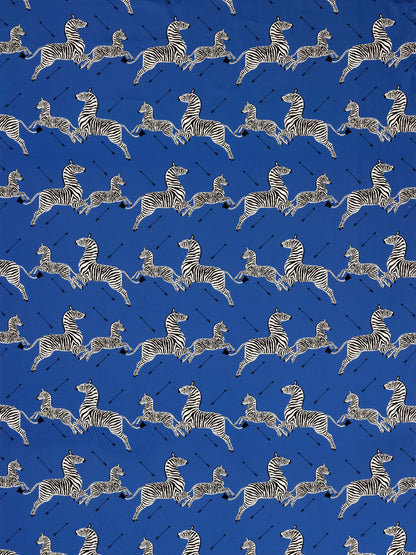 SCALAMANDRE  ZEBRAS PETITE FABRIC DENIM   - SC 000616641 NEW SKU # SC166410006