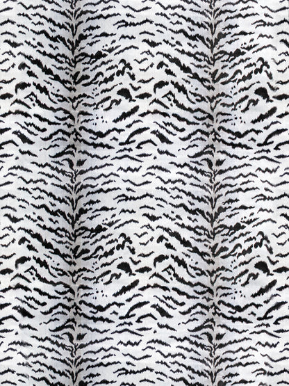 SCALAMANDRE  TIGRE FABRIC OFF-WHITE & BLACK   - SC 000626167MMA NEW SKU # SC26167MMA0006