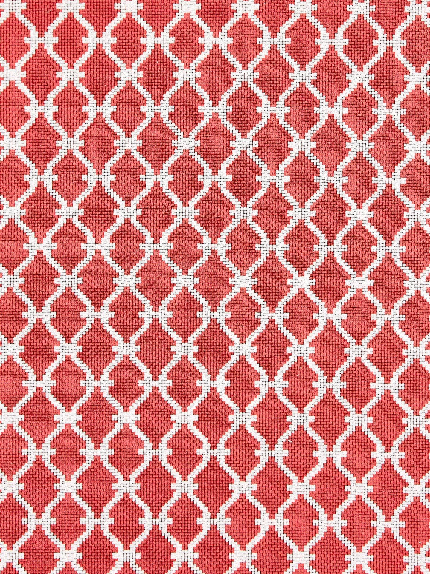 SCALAMANDRE  TRELLIS WEAVE FABRIC POPPY   - SC 000627009