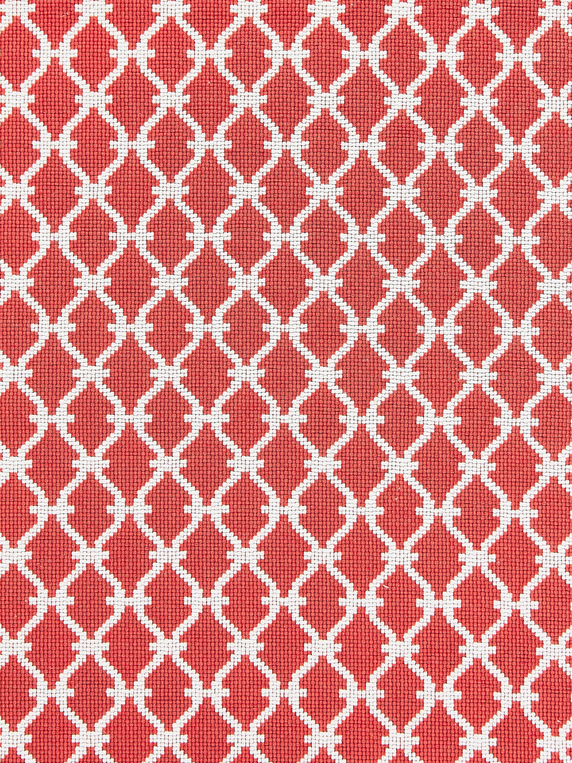 SCALAMANDRE  TRELLIS WEAVE FABRIC POPPY   - SC 000627009