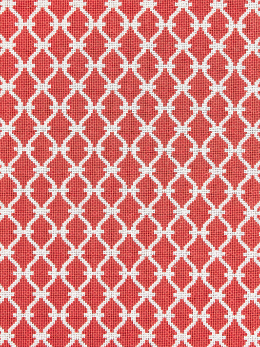 SCALAMANDRE  TRELLIS WEAVE FABRIC POPPY   - SC 000627009