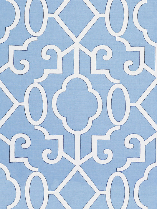 SCALAMANDRE  MING FRETWORK FABRIC DELFT   - SC 000627012