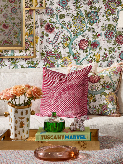 SCALAMANDRE  ETOSHA VELVET FABRIC FRAMBOISE   - SC 000627022 NEW SKU # SC270220006