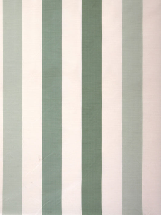 SCALAMANDRE  LA VALLIERE RAYURE FABRIC GREEN & CREAM   - SC 000630100M