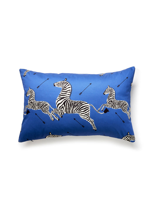 SCALAMANDRE PILLOWS   BIRD / ANIMAL 
GRAPHIC LUMBAR    - SC 0006LPZEBPILL