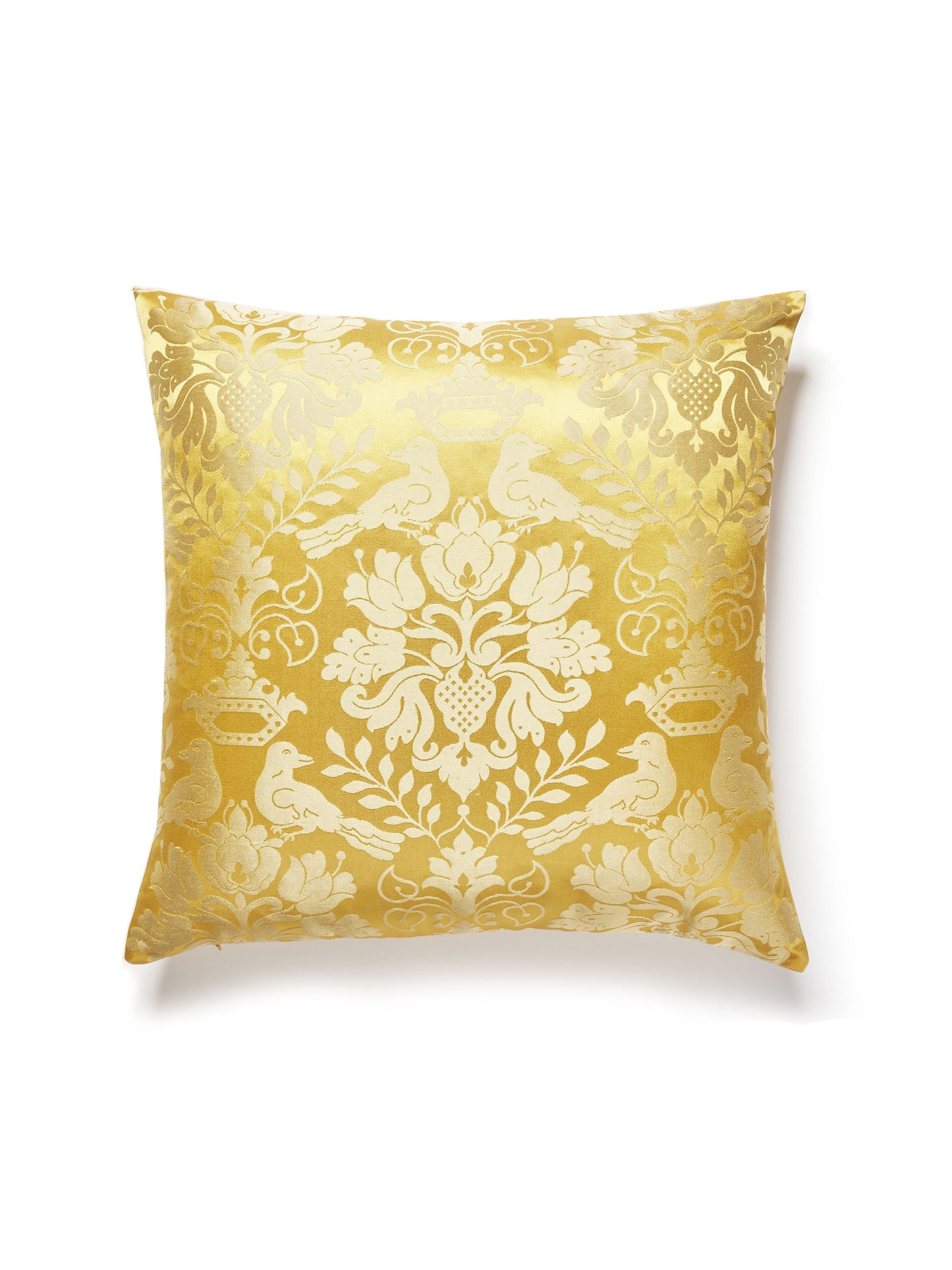 SCALAMANDRE PILLOWS   BIRD / ANIMAL 
DAMASK 
HISTORIC SQUARE    - SC 0006SDDK1098 NEW SKU # SCSDDK10980006