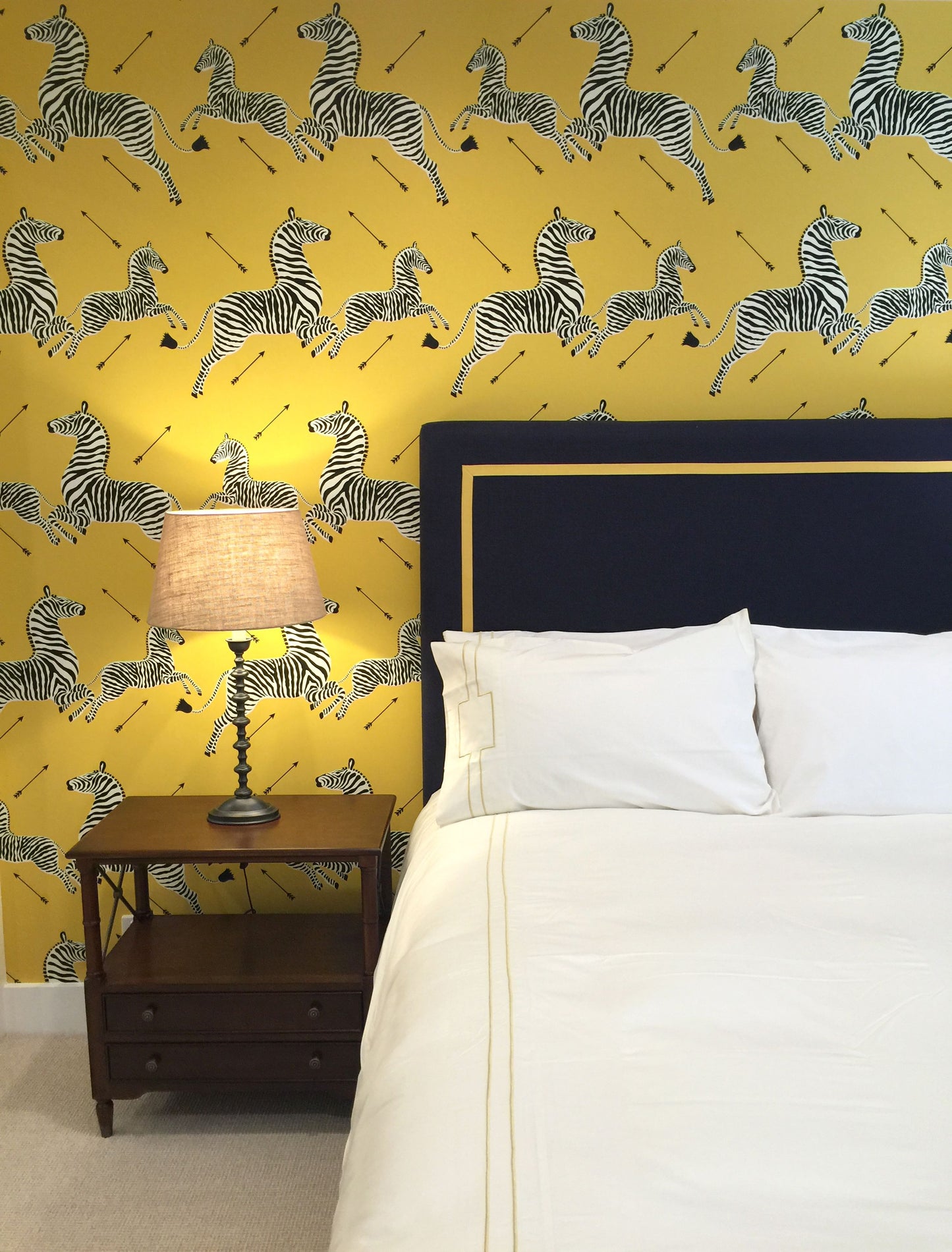 SCALAMANDRE  ZEBRAS - WALLPAPER BIRD , ANIMAL 
CHILDREN YELLOW   - SC 0006WP81388M NEW SKU # SCWP81388M0006