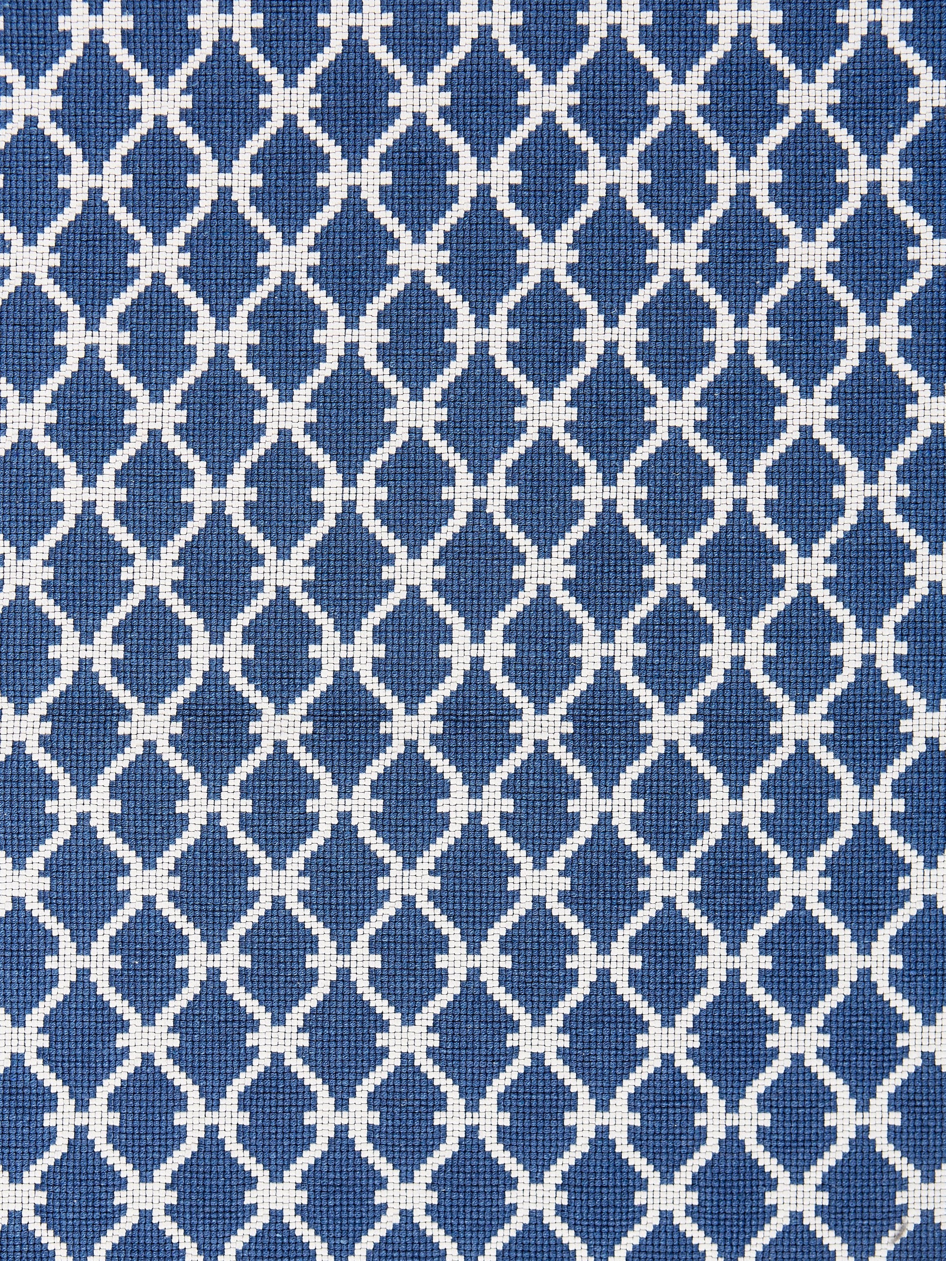 SCALAMANDRE  TRELLIS WEAVE FABRIC DENIM   - SC 000727009