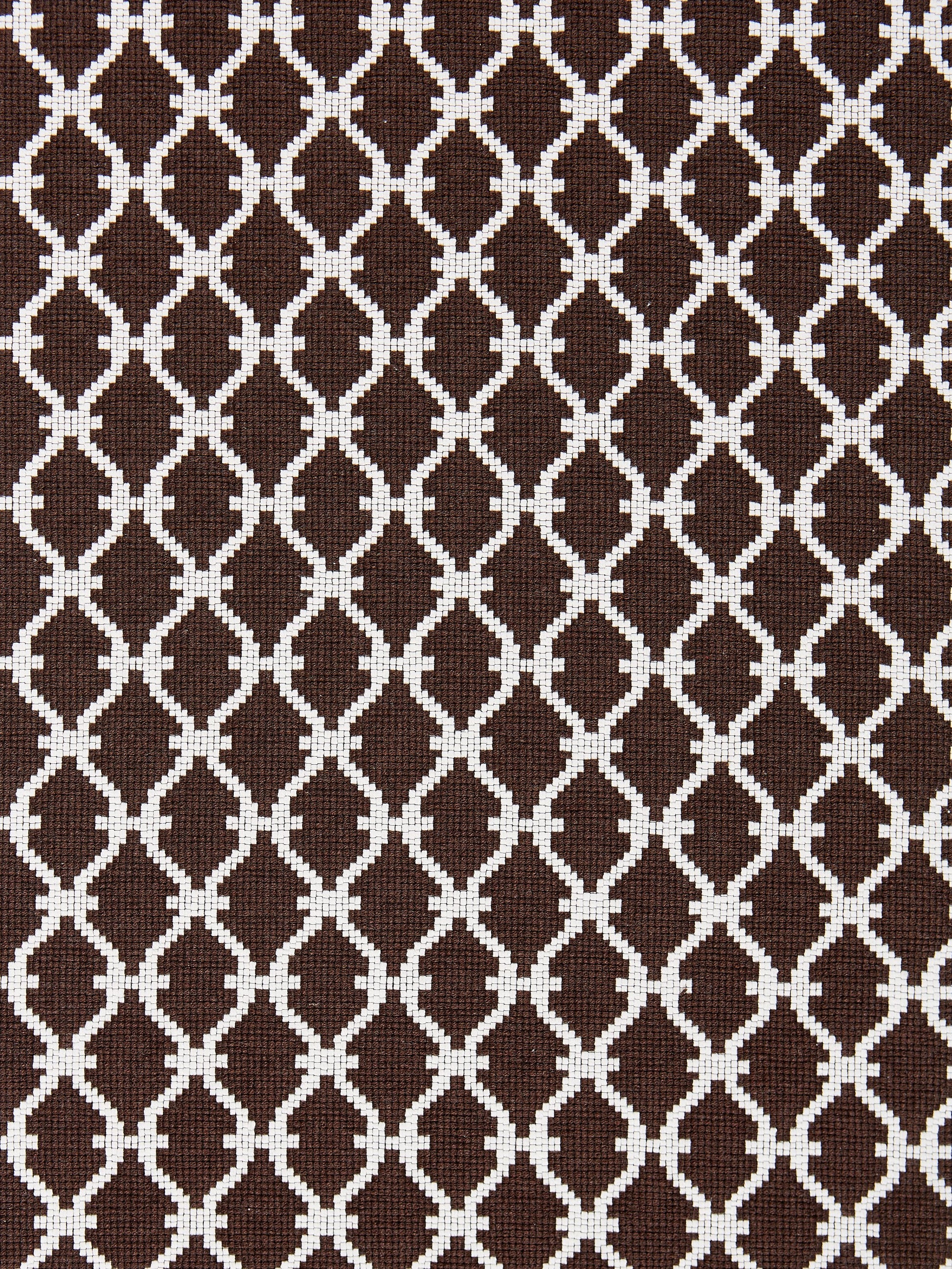 SCALAMANDRE  TRELLIS WEAVE FABRIC ESPRESSO   - SC 000827009