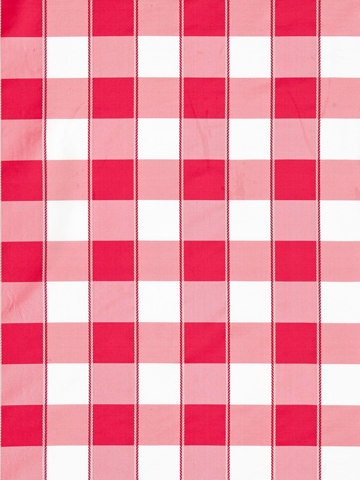 SCALAMANDRE  CHELSEA CHECK FABRIC CERISE   - SC 000827024