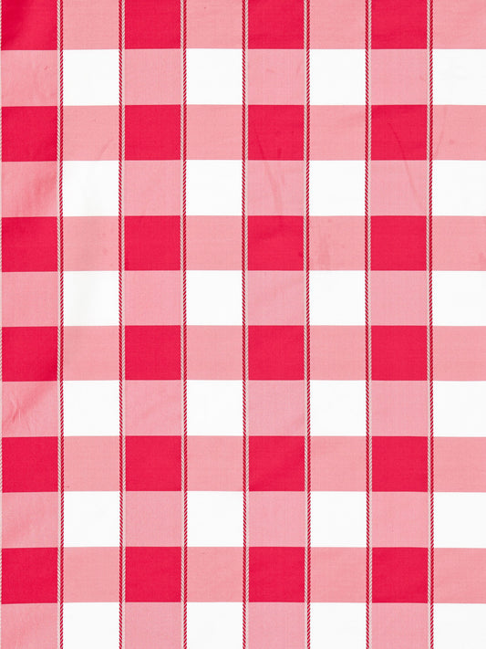 SCALAMANDRE  CHELSEA CHECK FABRIC CERISE   - SC 000827024