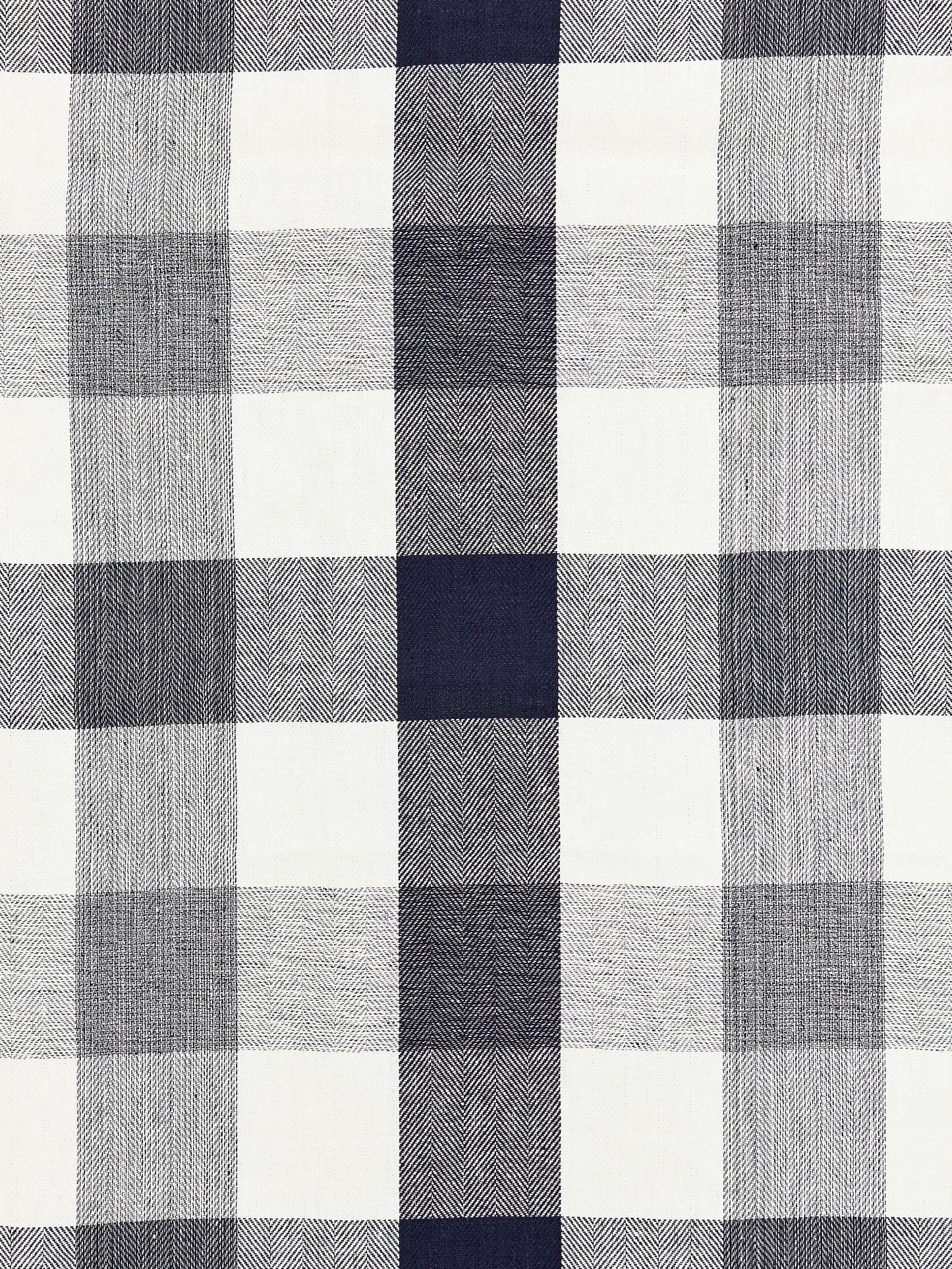 SCALAMANDRE  WESTPORT LINEN PLAID FABRIC NAVY   - SC 000827135