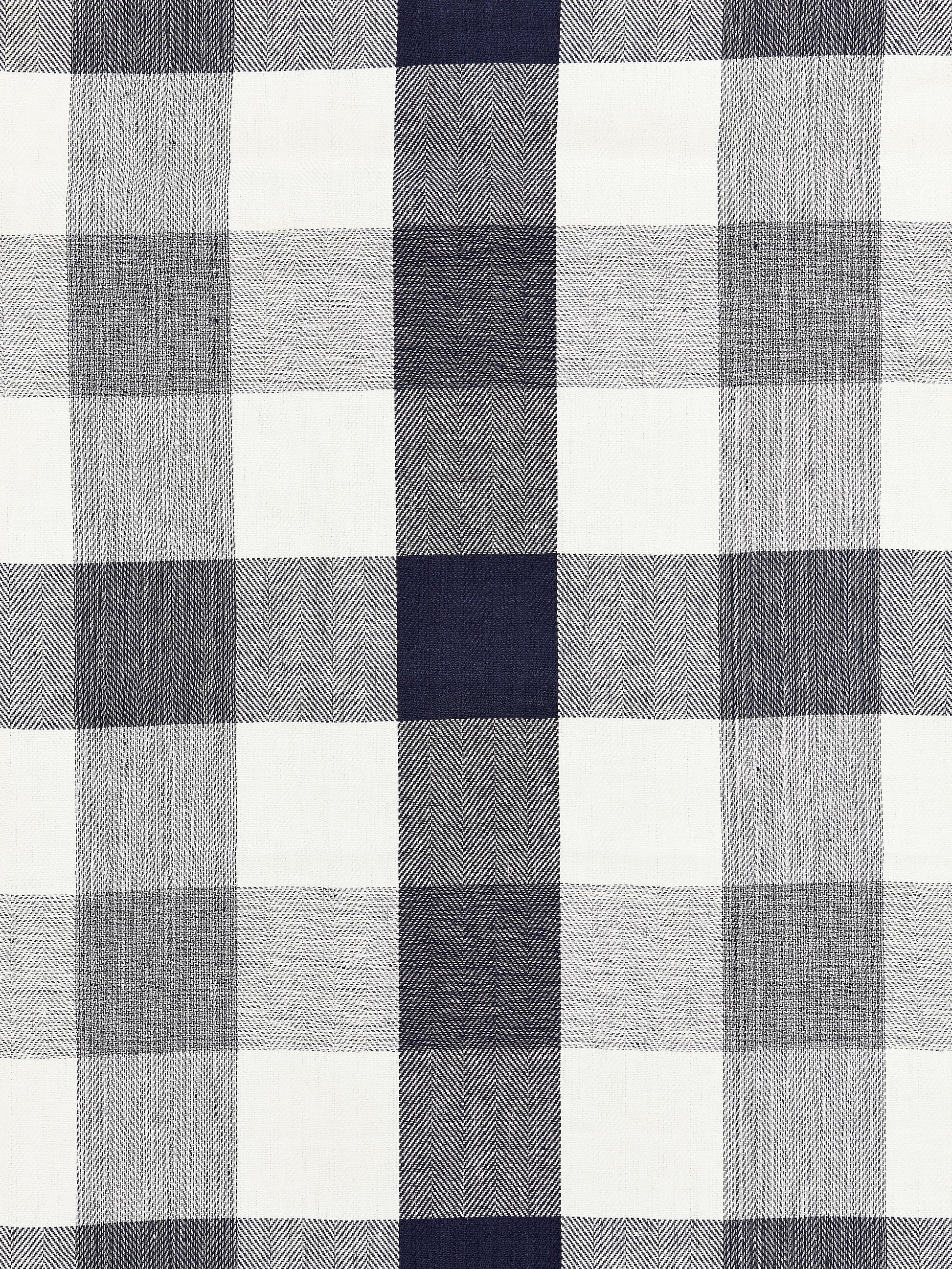 SCALAMANDRE  WESTPORT LINEN PLAID FABRIC NAVY   - SC 000827135